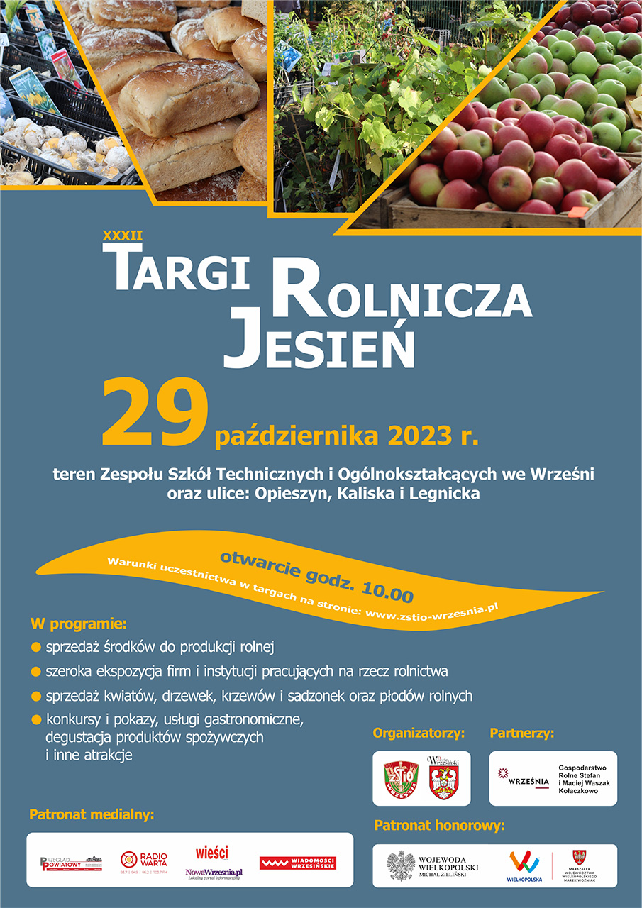 Targi Rolnicza Jesień 2023 - plakat
